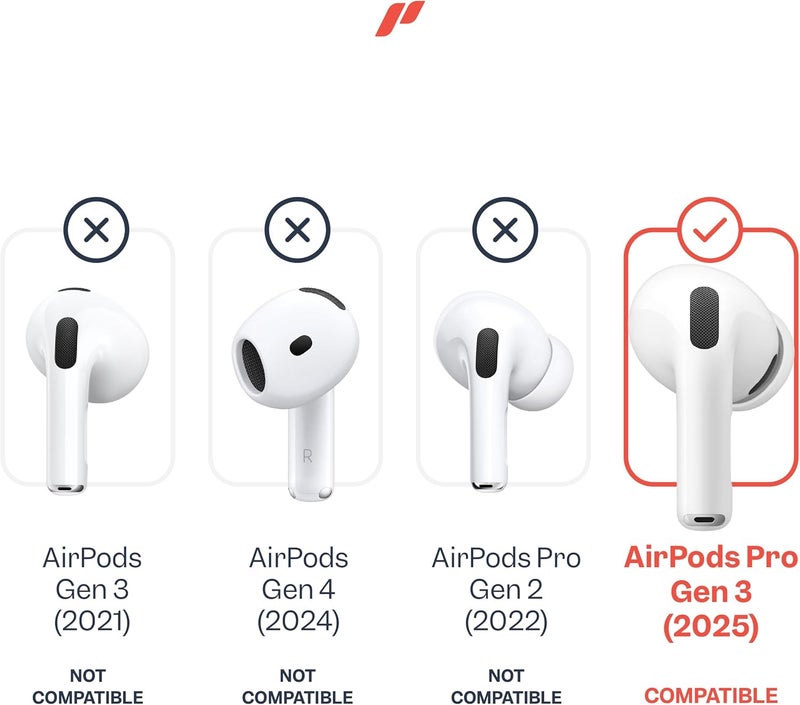 Proof Labs 4 Pairs for AirPods Pro 3 Ear Hooks Covers [Added Storage Pouch] Accessories Compatible with Apple AirPods Pro 3rd Generation (White) - Image 2